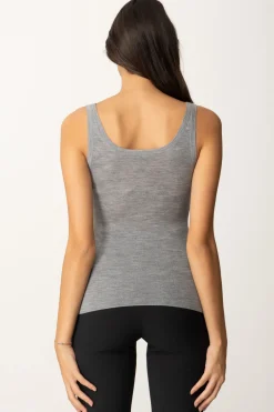 Elisabetta Franchi Top In Lana con LogoGRIGIO MELANGE