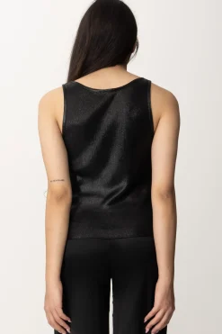 Elisabetta Franchi Top In Viscosa LucidaNERO