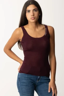 Elisabetta Franchi Top In Lana con LogoROUGE NOIR