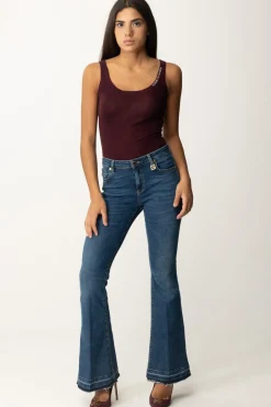 Elisabetta Franchi Top In Lana con LogoROUGE NOIR