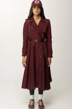 Elisabetta Franchi Trench Doppiopetto con Gonna a RuotROUGE NOIR