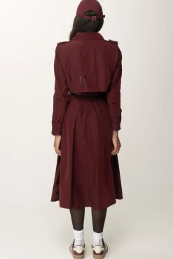 Elisabetta Franchi Trench Doppiopetto con Gonna a RuotROUGE NOIR