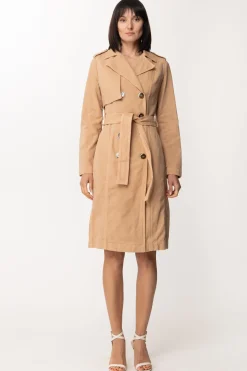 Elisabetta Franchi Trench Lungo Doppio PettoCARAMELLO