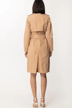 Elisabetta Franchi Trench Lungo Doppio PettoCARAMELLO