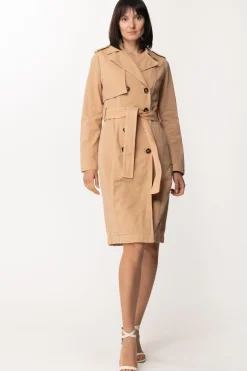 Elisabetta Franchi Trench Lungo Doppio PettoCARAMELLO