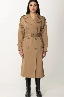 Elisabetta Franchi Trench In Cotone con Maxi CollettoTORTORA