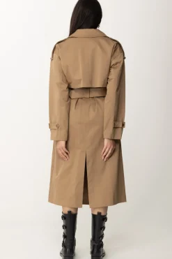 Elisabetta Franchi Trench In Cotone con Maxi CollettoTORTORA