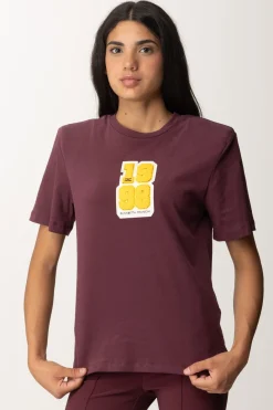 Elisabetta Franchi T-shirt con Patch 1998ROUGE NOIR