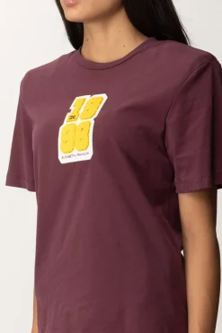 Elisabetta Franchi T-shirt con Patch 1998ROUGE NOIR