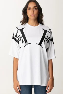 Elisabetta Franchi T-shirt Over con Maxi LogoGESSO