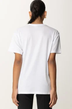 Elisabetta Franchi T-shirt con Maxi Stampa LogoGESSO/NERO