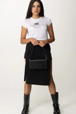 Elisabetta Franchi T-shirt In Jersey Modal con Stampa LogoGESSO