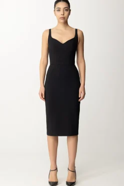 Elisabetta Franchi Tubino In Crepe Stretch con ZipNERO