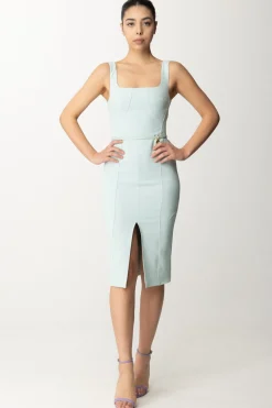 Elisabetta Franchi Tubino con Cintura e Charm LogoACQUA