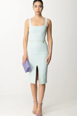 Elisabetta Franchi Tubino con Cintura e Charm LogoACQUA