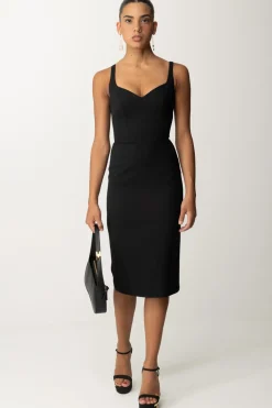 Elisabetta Franchi Tubino In Lana MélangeNERO