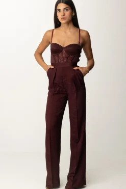 Elisabetta Franchi Tuta Lunga con Buster In TulleROUGE NOIR