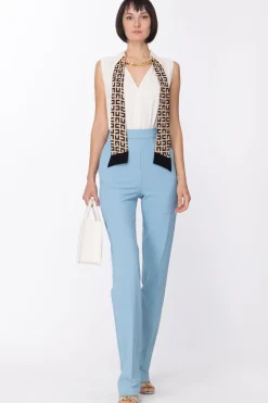 Elisabetta Franchi Tuta Lunga con Foulard e CatenaBURRO/CARTA DA ZUCCHERO