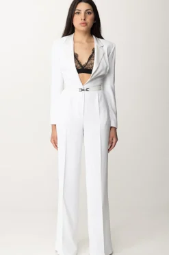 Elisabetta Franchi Tuta Lunga con Reggiseno In PizzoAVORIO