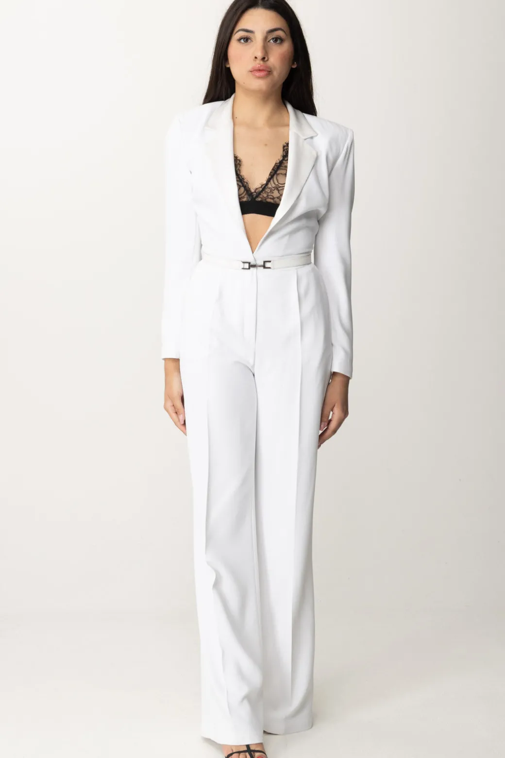 Elisabetta Franchi Tuta Lunga con Reggiseno In PizzoAVORIO