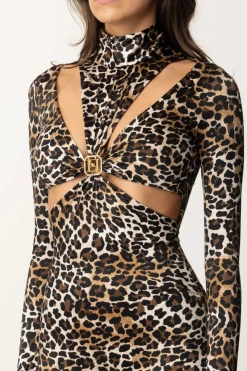 Elisabetta Franchi Tuta Stampa Animalier con Cut-outANIMALIER