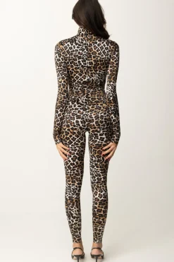 Elisabetta Franchi Tuta Stampa Animalier con Cut-outANIMALIER