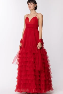 Fabiana Ferri Abito Lungo Scollo Cuore e Gonna In TulleCARMINO