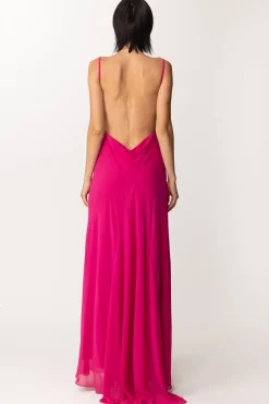Fabiana Ferri Abito Lungo con Scollo a BoccaleMAGENTA