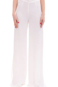 Fabiana Ferri Pantaloni con Spacchi LateraliBIANCO