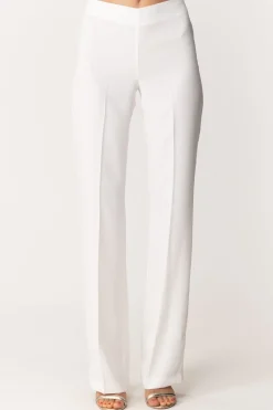 Fabiana Ferri Pantaloni Classici a Gamba DrittaBIANCO