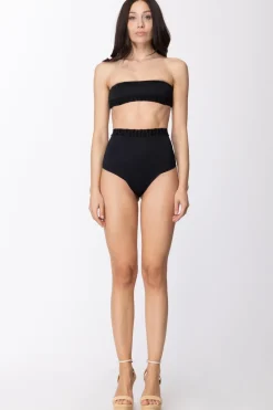 Fk Bikini a Fascia con Slip a Vita AltaNERO
