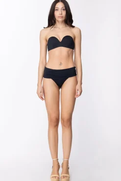 Fk Bikini Fascia a Cuore Slip con Fascia LargaNERO