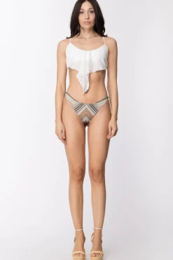 Fk Bikini Fascia Tip In Pizzo Sal Gallo Slip Altezza FiancoBIANCO