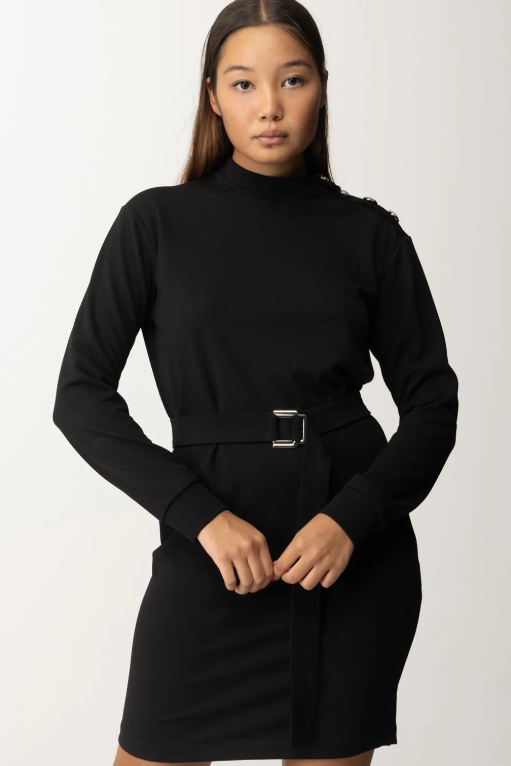 Gaëlle Paris Abito a Sacchetto con CinturaNERO