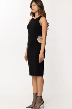 Gaëlle Paris Abito con Dettaglio Toppa a GioielloNERO