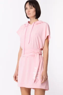 Gaëlle Paris Abito In Felpa con Logo e FusciaccaROSA BONBON