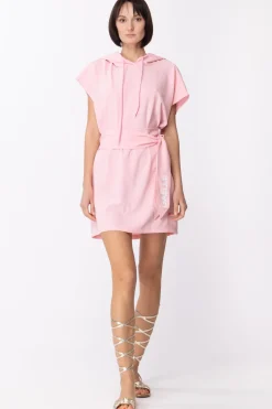 Gaëlle Paris Abito In Felpa con Logo e FusciaccaROSA BONBON