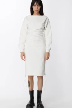 Gaëlle Paris Abito In Felpa con Logo e StrassOFFWHITE