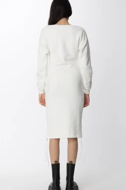 Gaëlle Paris Abito In Felpa con Logo e StrassOFFWHITE