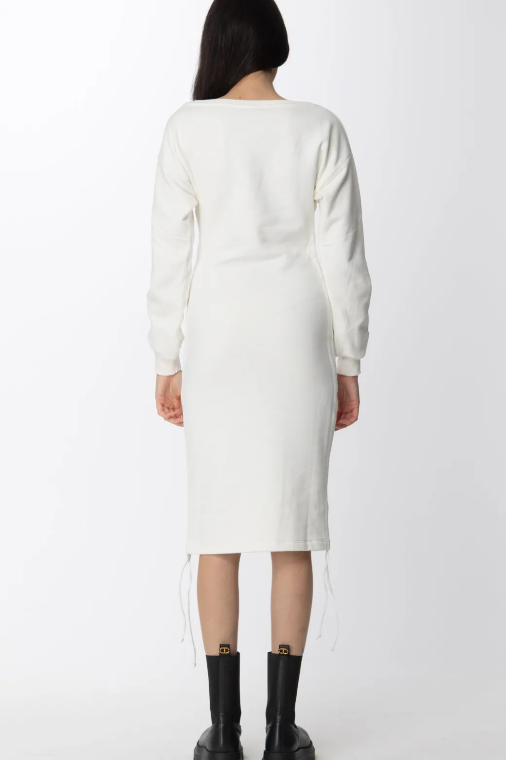 Gaëlle Paris Abito In Felpa con Logo e StrassOFFWHITE