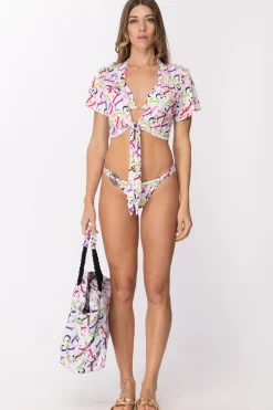 Gaëlle Paris Bikini con Stampa AnimalierBIANCO