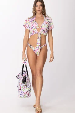 Gaëlle Paris Bikini con Stampa AnimalierBIANCO