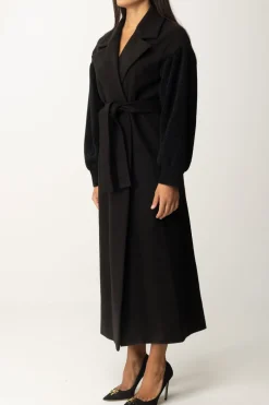 Gaëlle Paris Cappotto con CinturaNERO