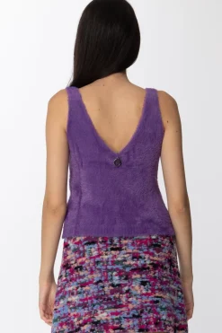 Gaëlle Paris Crop Top Fluffy con Scollo a VVIOLA