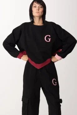 Gaëlle Paris Felpa con Dettagli BicoloreNERO