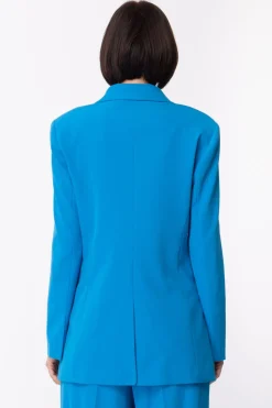 Gaëlle Paris Giacca Doppio Petto con Bottoni LogatiBLU COBALTO