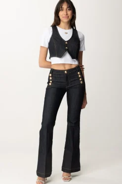 Gaëlle Paris Gilet Crop In JeansBLU