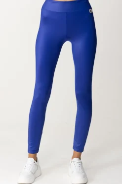 Gaëlle Paris Leggins In Lycra con Logo In StrassBLUETTE