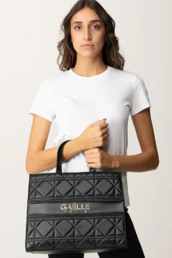 Gaëlle Paris Maxi Shopper TrapuntataNERO