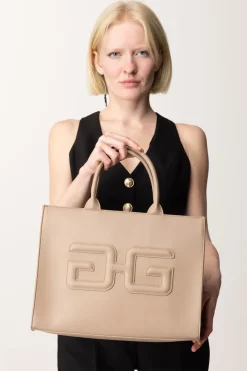 Gaëlle Paris Maxi Shopper con LogoCAMMELLO